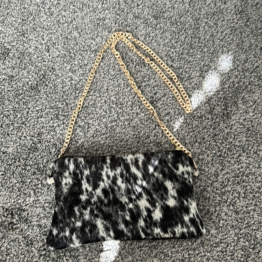 Faux Cowhide Purse
